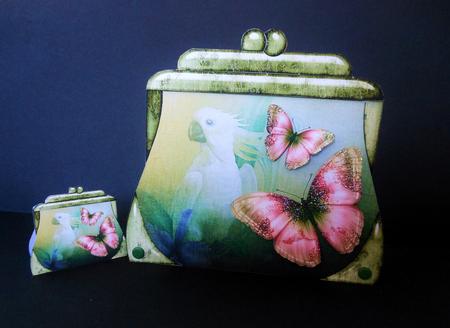 Handbag Shape Card Tropical by S.Elisabet Osborn Wright