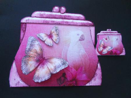 Handbag Shape Card Tropical Pink by S.Elisabet Osborn Wright