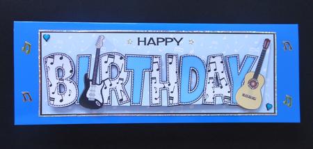 Guitars Birthday Large Dl by S.Elisabet Osborn Wright