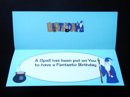 Wizard Birthday Large Dl Insert by S.Elisabet Osborn Wright