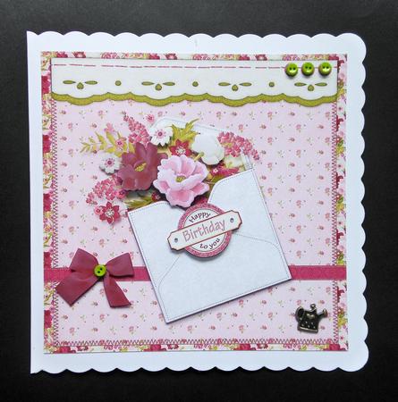 Topper Card with Insert Flowers for You by S.Elisabet Osborn Wright