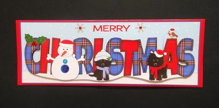 Jazz Dogs & Snowman Christmas Large Dl 3 by S.Elisabet Osborn Wright