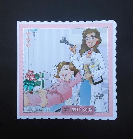 Get Well Soon Dudess 8x8 Quick Card by S.Elisabet Osborn Wright