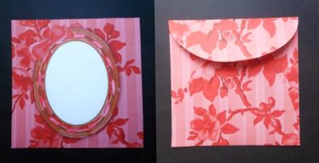 Red Hibiscous Special Oval 8in Envelope Mini Kit by S.Elisabet Osborn Wright