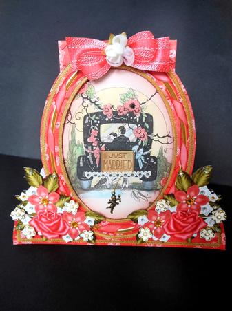 Wedding Car Special Large Oval Card Mini Kit by S.Elisabet Osborn Wright