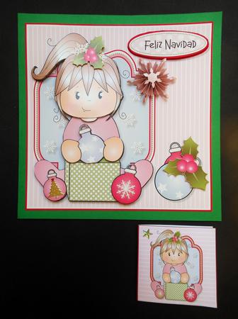 Jodie with Baubles Christmas Topper Mini Kit by S.Elisabet Osborn Wright