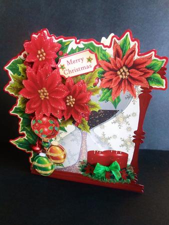 Hourglass Card with Christmas Candles Mini Kit by S.Elisabet Osborn Wright