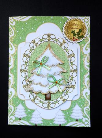 Cut & Fold Card with Cute Christmas Tree 12 by S.Elisabet Osborn Wright