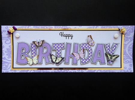 Butterflies Birthday Large Dl 2 by S.Elisabet Osborn Wright