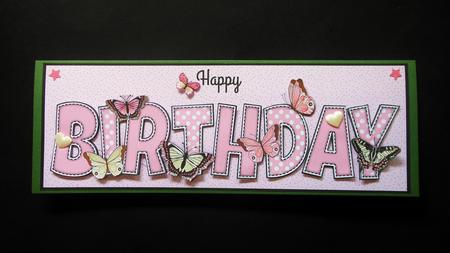 Butterflies Birthday Large Dl by S.Elisabet Osborn Wright