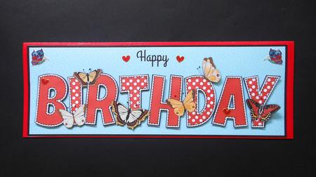 Butterflies Birthday Large Dl 3 by S.Elisabet Osborn Wright