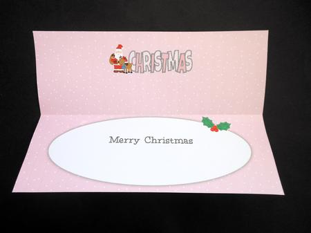 Santa with Rudolf Christmas Large Dl 3 Insert by S.Elisabet Osborn Wright