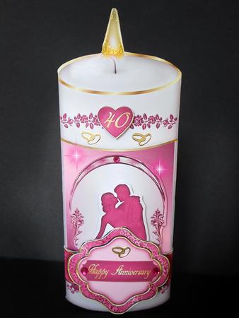 Couple in Ruby Colors Candle by S.Elisabet Osborn Wright