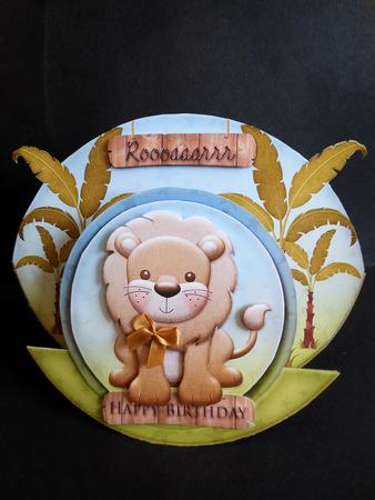 Rocker Card Lion by S.Elisabet Osborn Wright