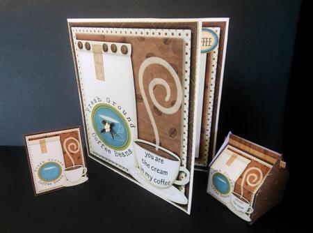 Gablebox and Cardtopper Coffee by S.Elisabet Osborn Wright