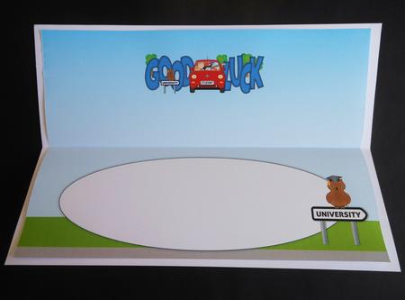Good Luck at University Large Dl 2 Insert by S.Elisabet Osborn Wright
