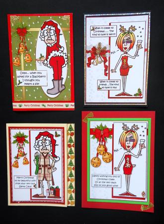 Selection of Four Gus and J.j Christmas Toppers by S.Elisabet Osborn Wright