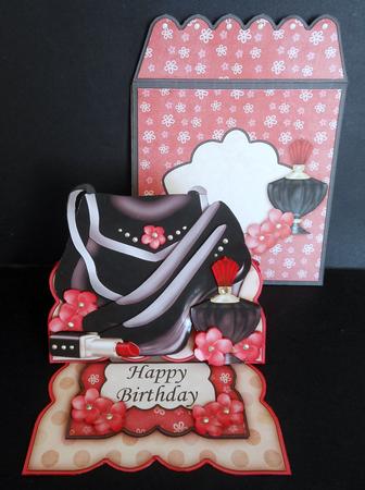 Black Fashion Accessories Easel Card Kit & Decoupage by S.Elisabet Osborn Wright