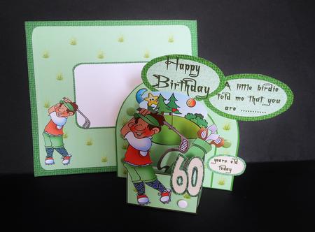3D Box Golfer Man by S.Elisabet Osborn Wright