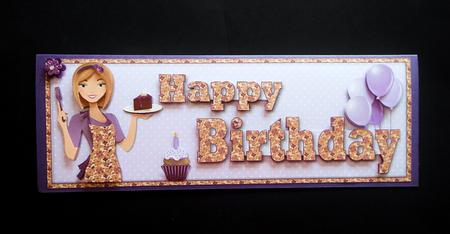 Cake Maker Happy Birthday Word Dl Topper by S.Elisabet Osborn Wright