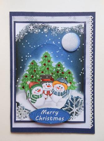 Midnight Snowmen 5x7 by S.Elisabet Osborn Wright