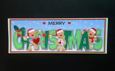 Romantic Christmas Teddies Christmas Large Dl 2 by S.Elisabet Osborn Wright