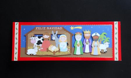 Nativity Scene Feliz Navidad Large Dl by S.Elisabet Osborn Wright