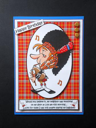 Birthday Bagpiper Pyramid by S.Elisabet Osborn Wright