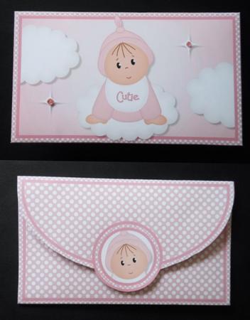 A Gift from Heaven Girl Baby Money Wallet by S.Elisabet Osborn Wright