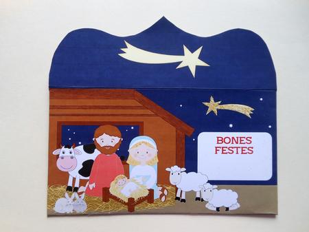 Nativity Scene Money Wallet Bones Festes by S.Elisabet Osborn Wright