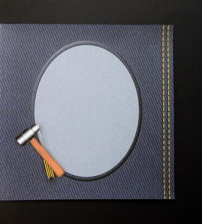 Denim Pocket Card Insert by S.Elisabet Osborn Wright