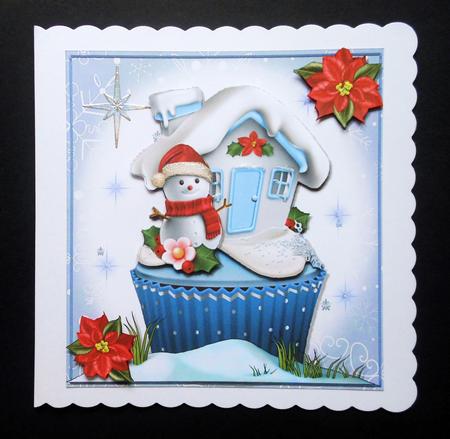 Beautiful Christmas Cupcake by S.Elisabet Osborn Wright