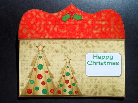 Buttons Christmas Trees Ii Money Wallet Red by S.Elisabet Osborn Wright