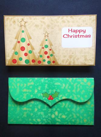 Buttons Christmas Trees Ii Money Wallet Green by S.Elisabet Osborn Wright