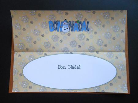 Cute Snowman Bon Nadal Large Dl Insert by S.Elisabet Osborn Wright