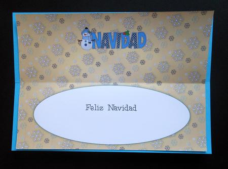 Cute Snowman Navidad Large Dl Insert by S.Elisabet Osborn Wright