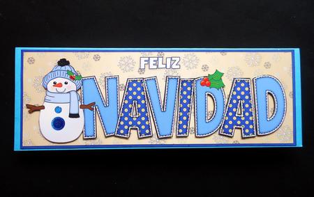 Cute Snowman Navidad Large Dl by S.Elisabet Osborn Wright