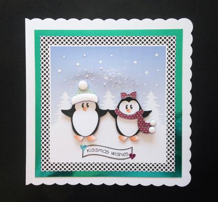 Kissmass Wishes Penguins Topper by S.Elisabet Osborn Wright