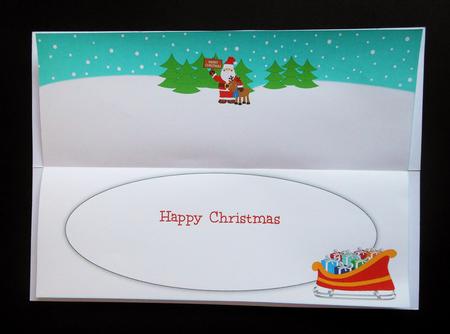 Santa and Rudolf Large Dl Insert by S.Elisabet Osborn Wright