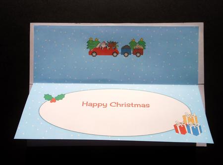 Santa's Car & Trailers Large Dl Insert by S.Elisabet Osborn Wright
