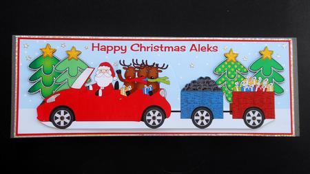 Santa's Car & Trailers (aleks) Large Dl by S.Elisabet Osborn Wright