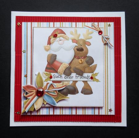 Such Deer Friends Christmas Quick Card by S.Elisabet Osborn Wright