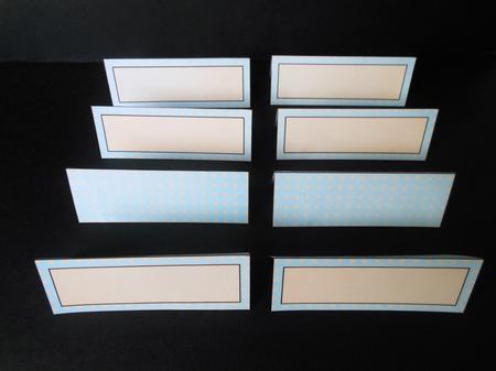 Pastel and Chocloate Polka 3a - Name Place Cards by S.Elisabet Osborn Wright