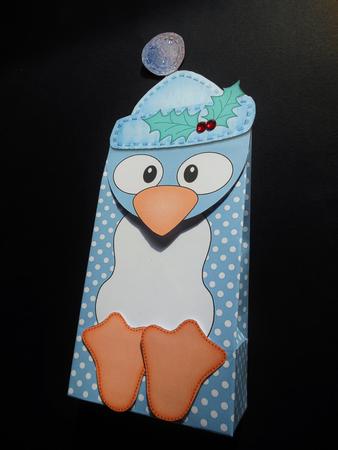 3D Penguin Cute Xmas Character Gift Bag Mini Kit by S.Elisabet Osborn Wright