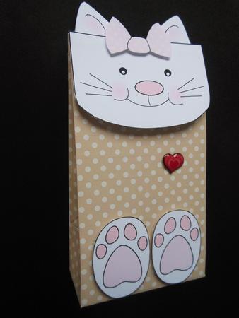 3D Cat Cute Character Gift Bag Mini Kit by S.Elisabet Osborn Wright