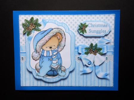 Suggle Bear Christmas Quick Card by S.Elisabet Osborn Wright