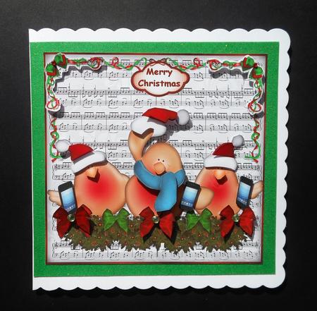 3 Cute Robins Calling You in Their Cellphone Mini Kit by S.Elisabet Osborn Wright