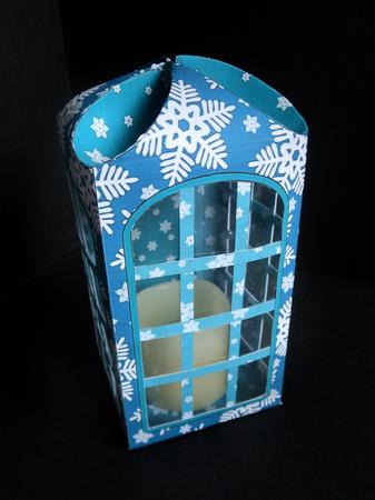 3D Xmas Cool Snowlakes Lantern Candle/gift Box Kit by S.Elisabet Osborn Wright