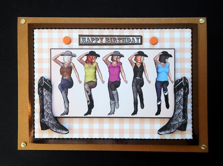 Line Dancing Ladies 2 by S.Elisabet Osborn Wright