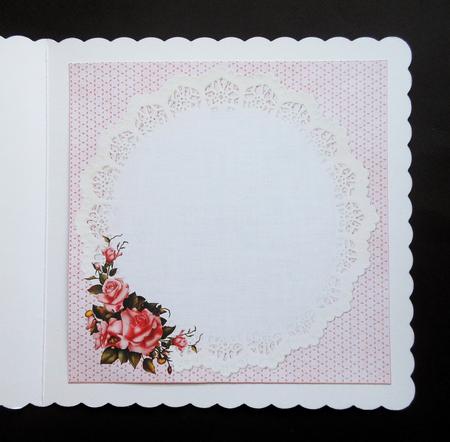 8x8 Rose Cottage Roses and Lace Insert Plate by S.Elisabet Osborn Wright